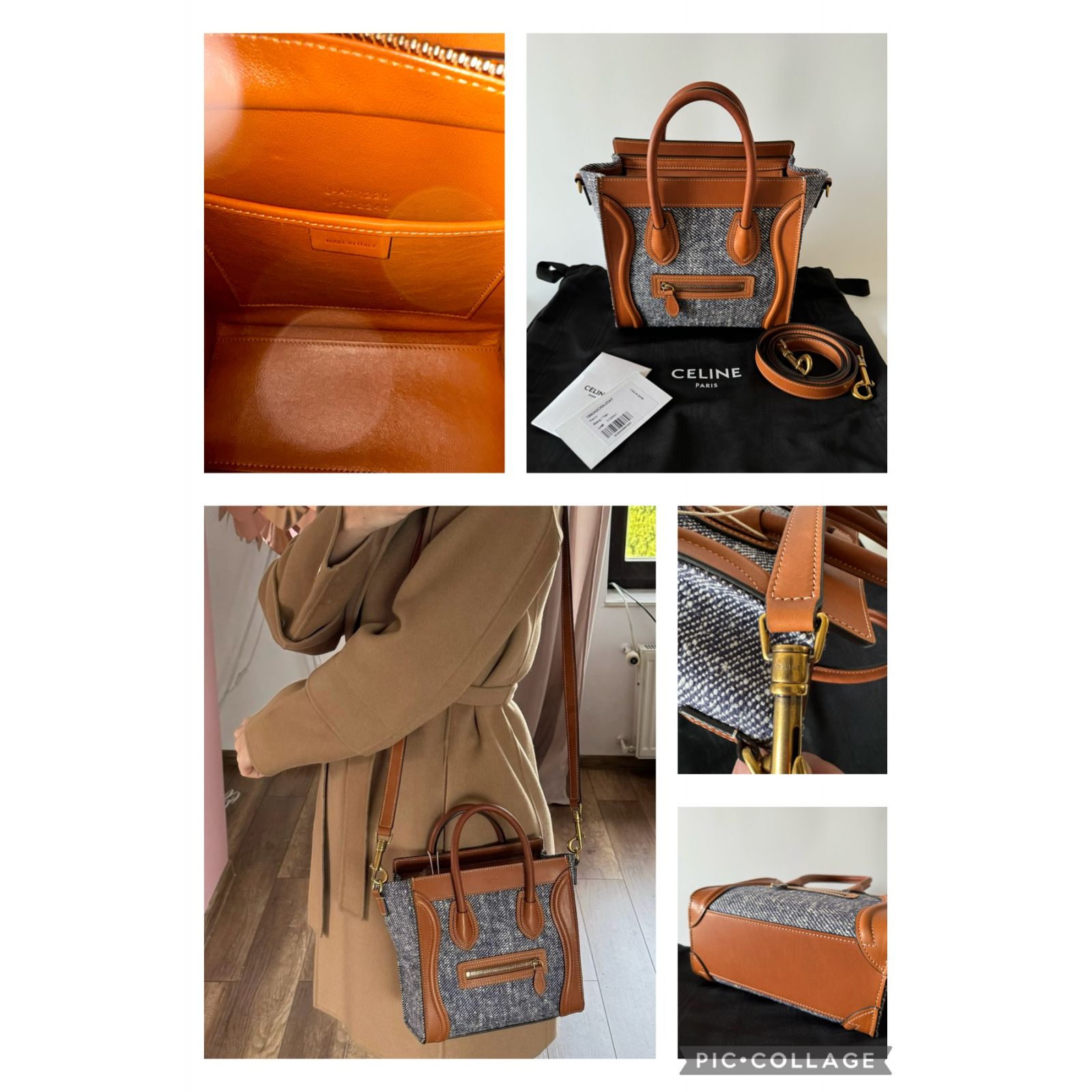 CELINE Nano Luggage Denim Tote Torebka