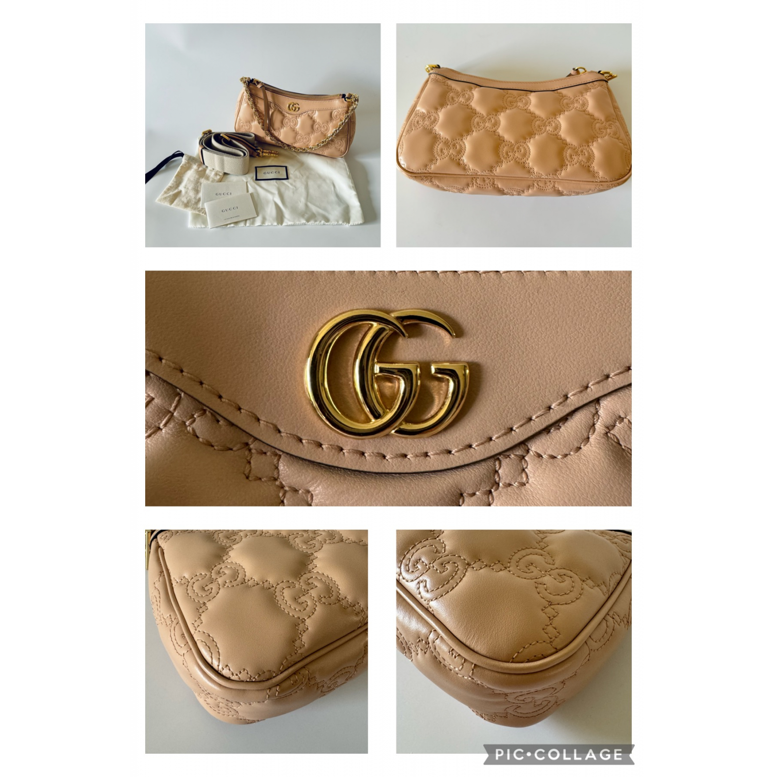 GUCCI GG Matelassé Handbag with Strap Torebka