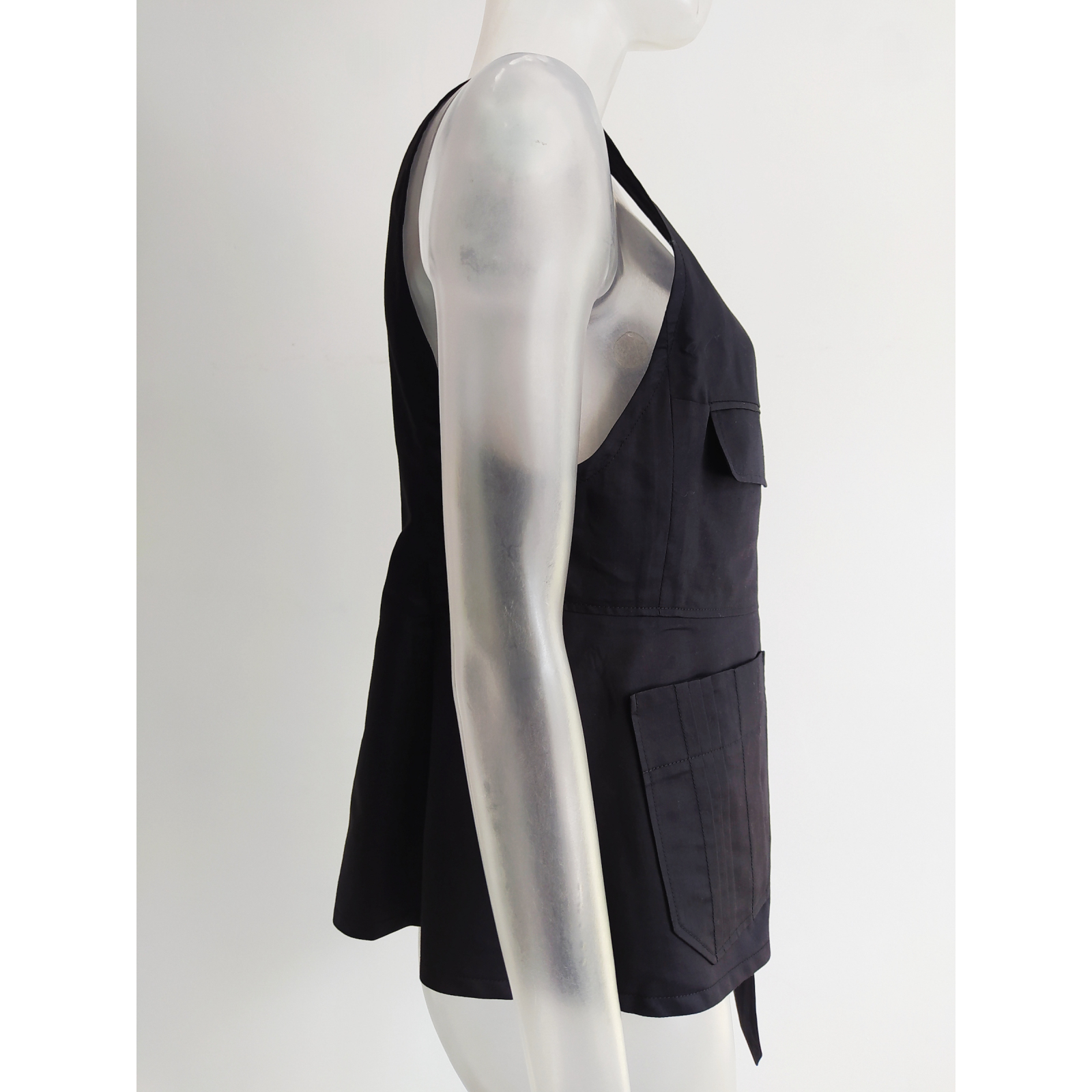 Nowa bluzka kamizelka bawełna oraz jedwab Yves Saint Laurent 40 42