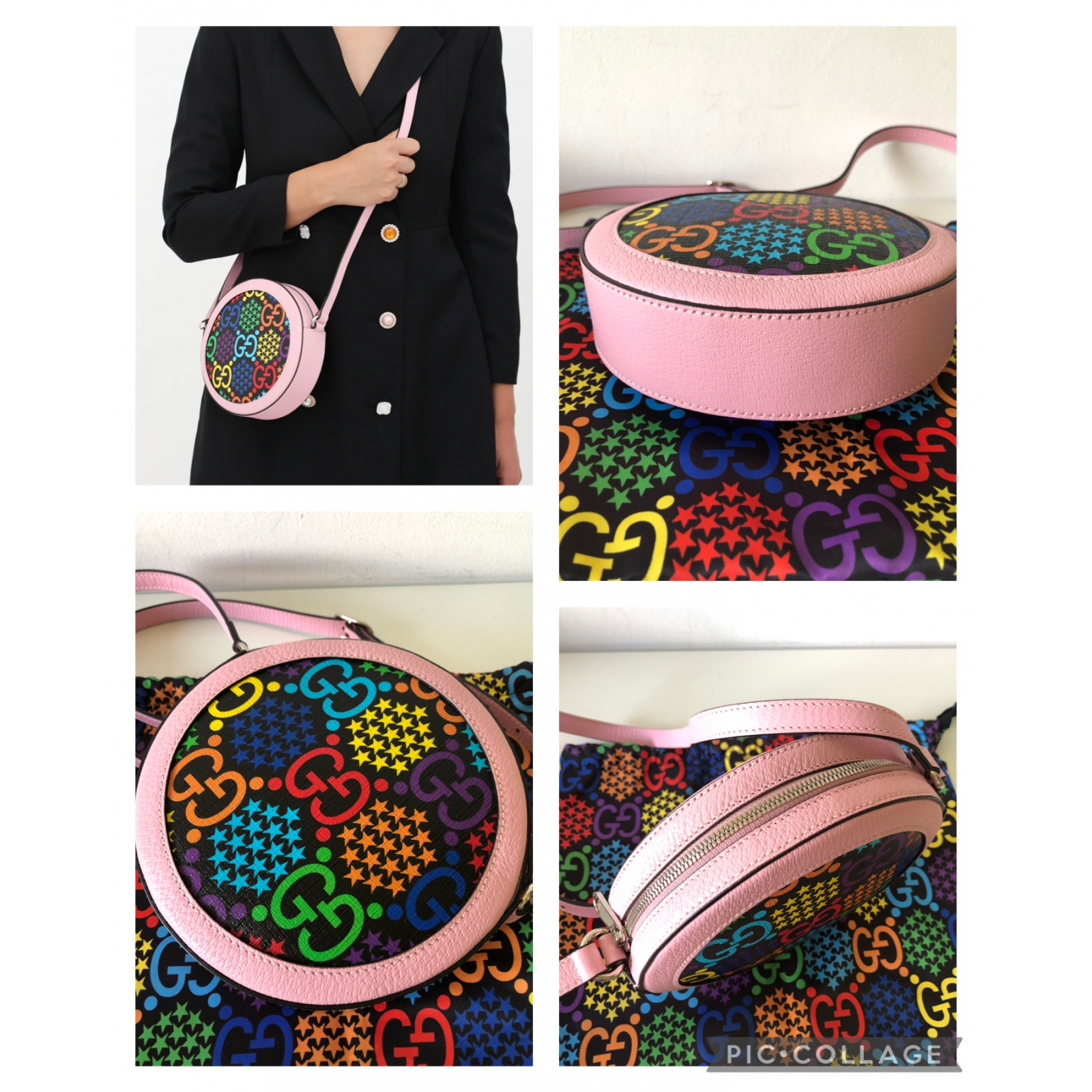 GUCCI Psychedelic Round Crossbody Bag - torebka