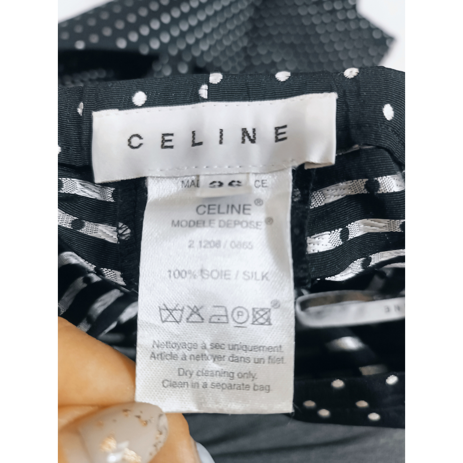 CELINE Jedwabne Spodnie Vintage