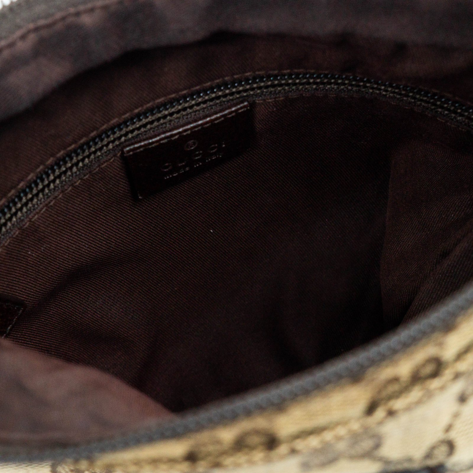 Gucci GG 146309 Sherry Pattern Crossbody Shoulder Bag Brown Canvas