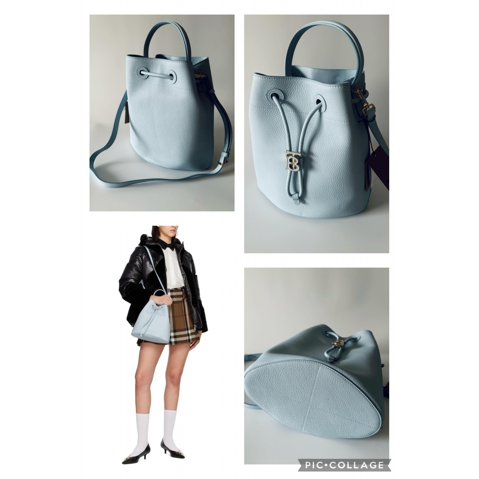 BURBERRY TB Small Bucket Bag Torebka worek