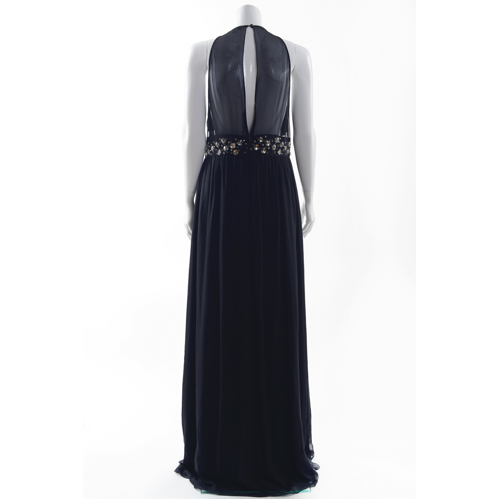 Diane Von furstenberg czarna suknia z kryształkami