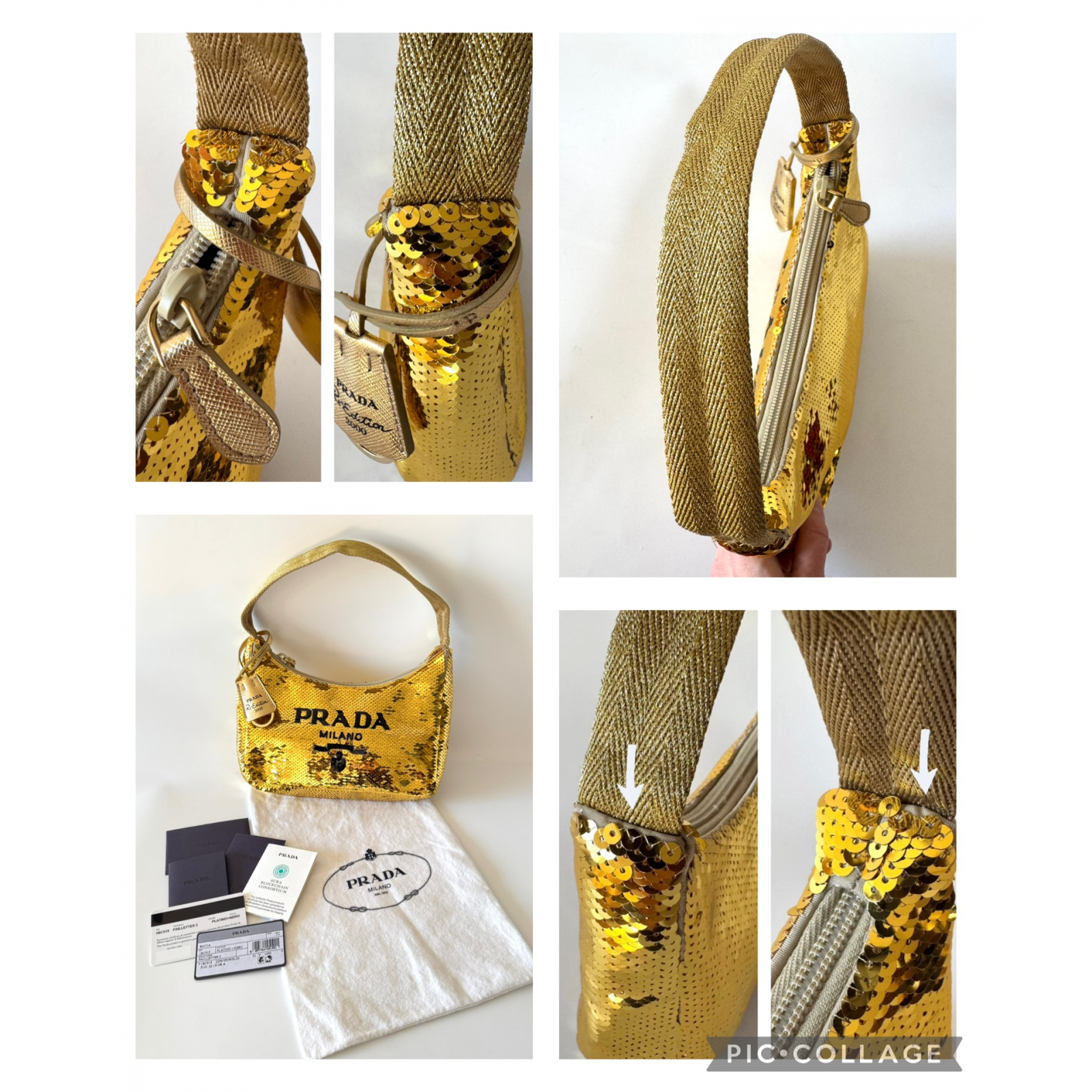 PRADA Re-Edition 2000 Mini Sequined Bag - torebka