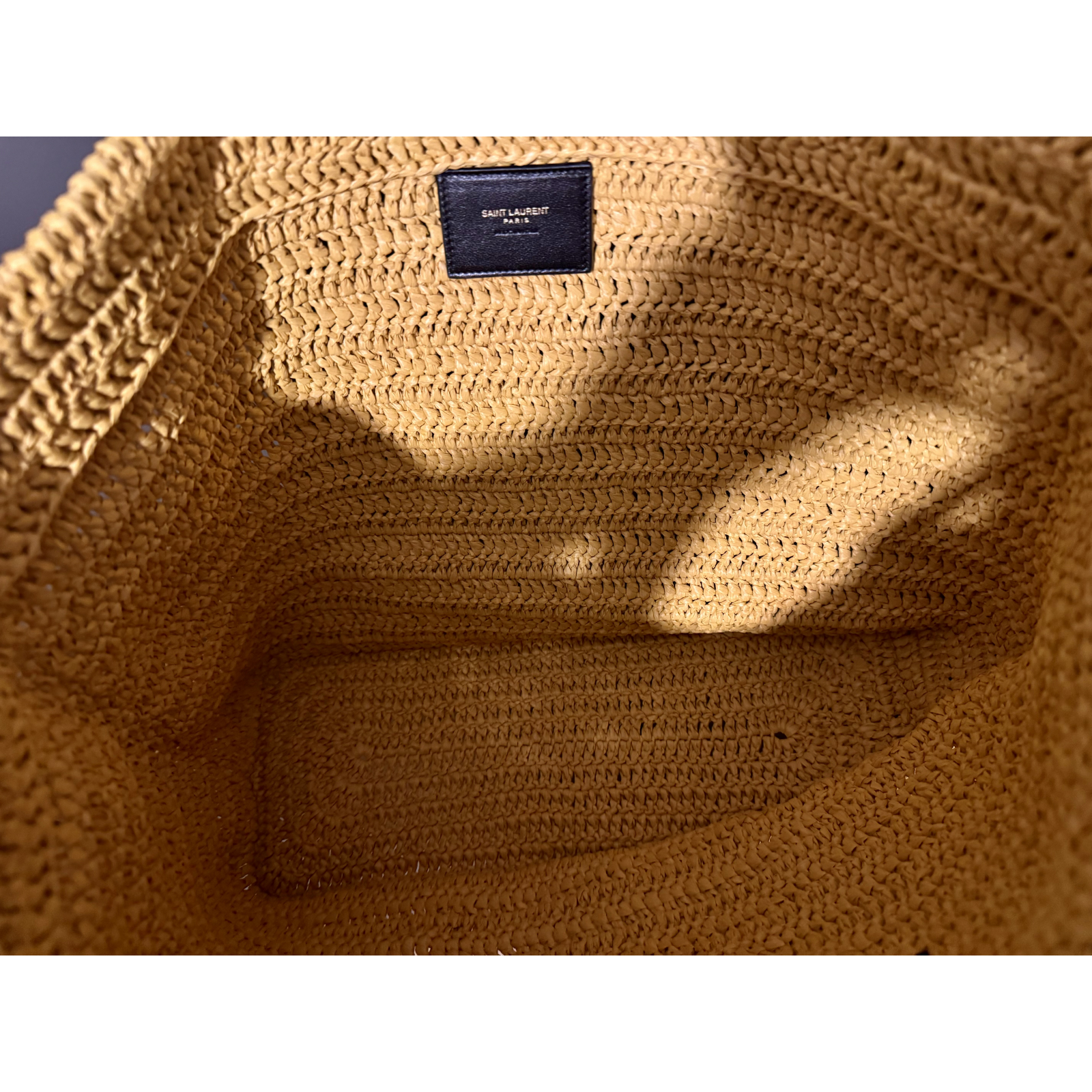 Saint Laurent - rive gauche raffia bag