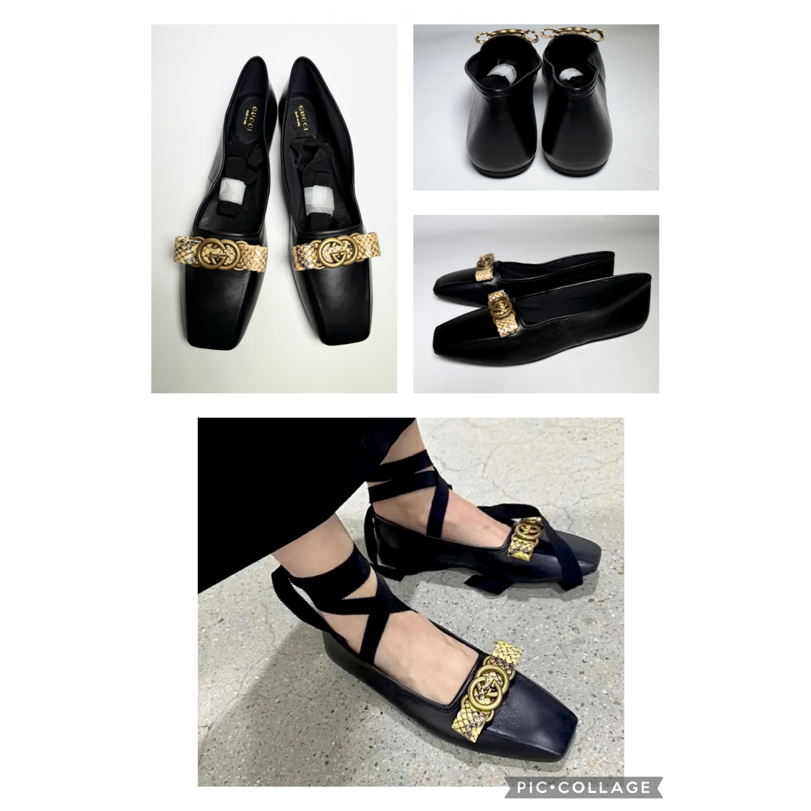 GUCCI Interlocking Ballerina Shoes - baleriny baletki buty