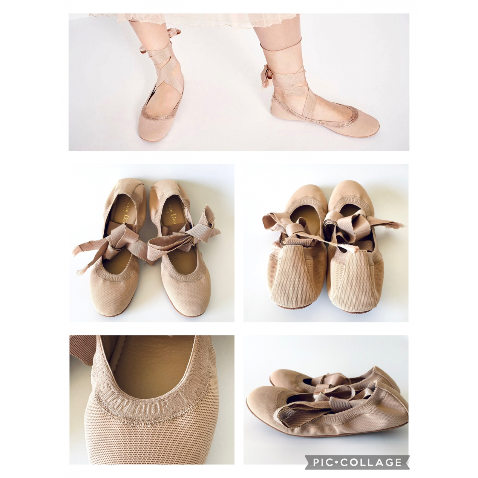 DIOR Academy Lace-Up Ballet / Ballerina Flats - baleriny