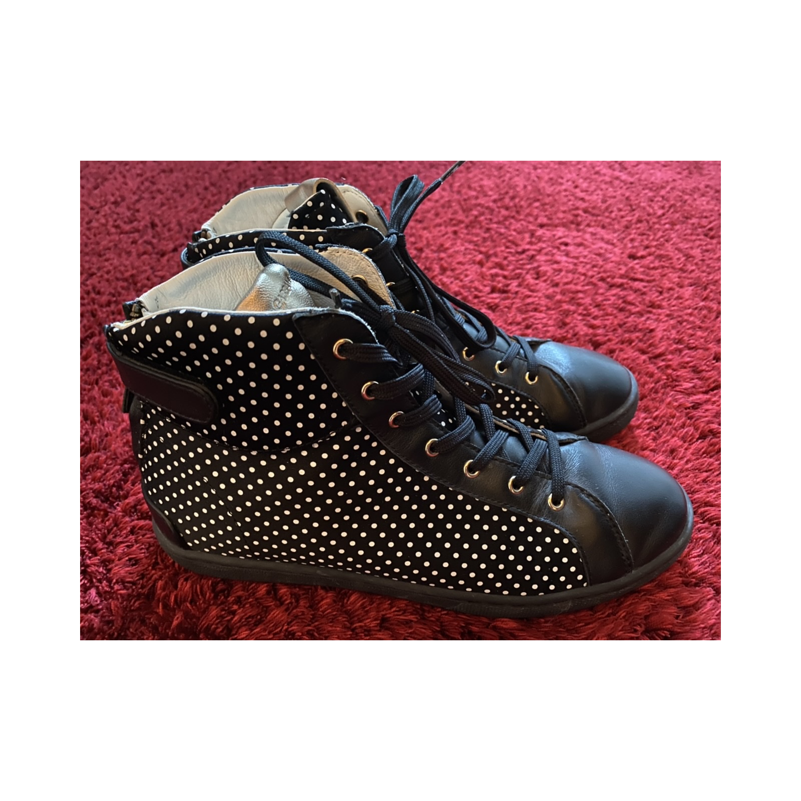 Dolce&Gabbana Polka Dot High Top Sneaker