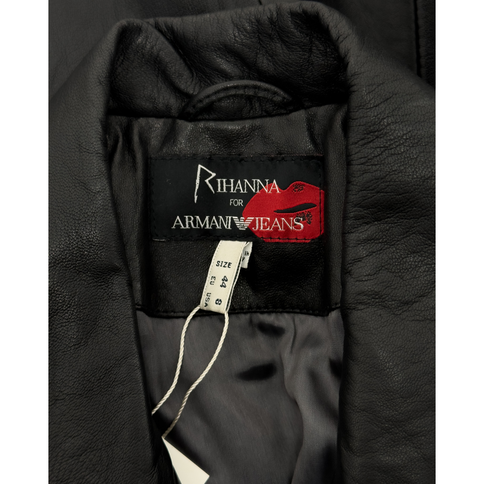 Kurtka skórzana Rihanna for Armani Jeans