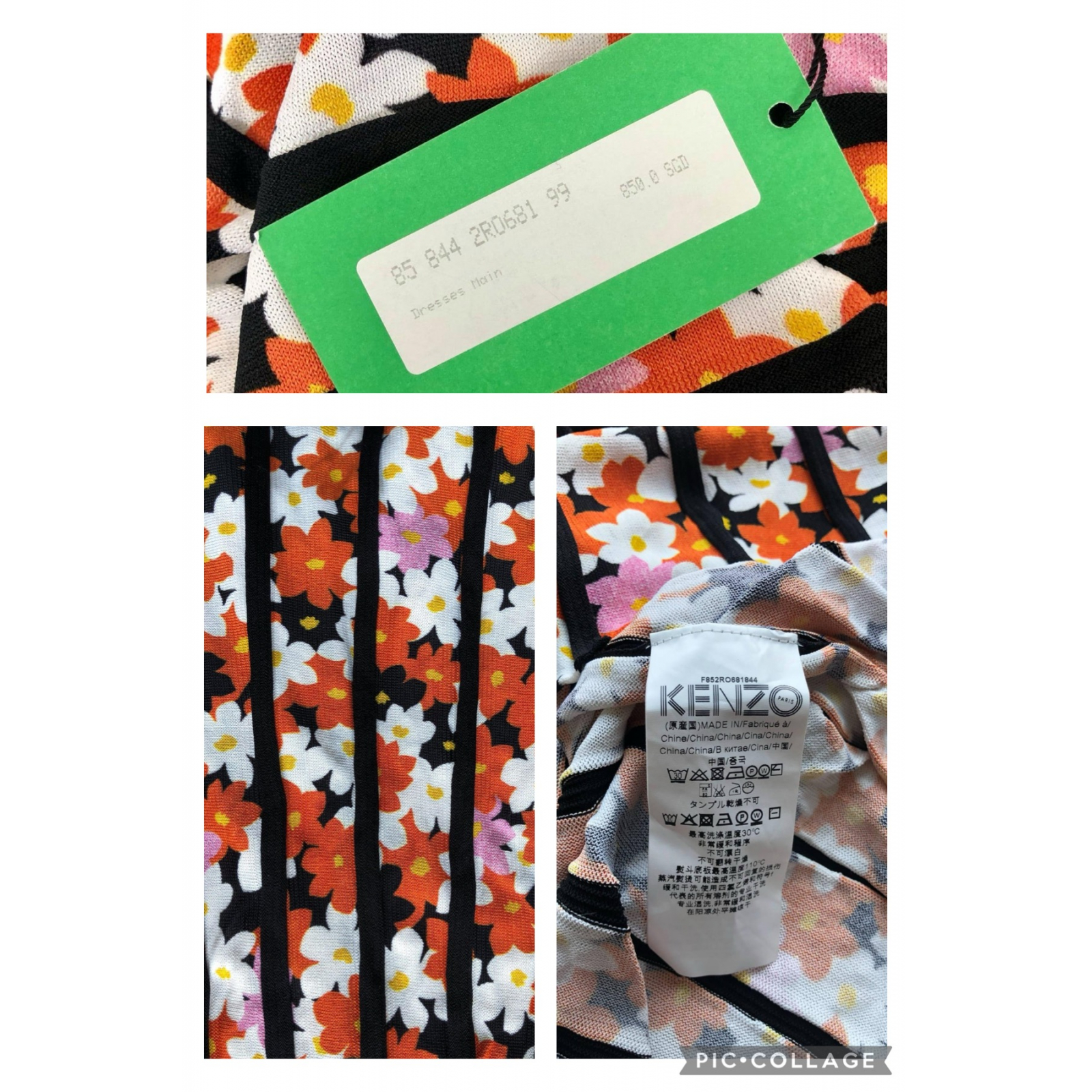 KENZO Fantasy Floral Print Dress sukienka