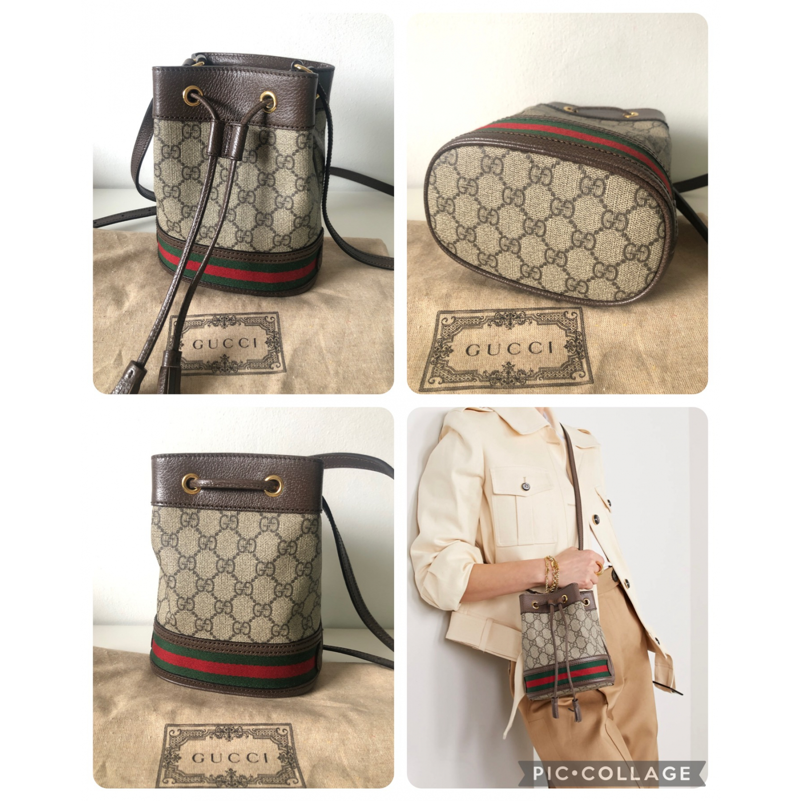 GUCCI Ophidia Mini GG Bucket Bag - torebka Worek