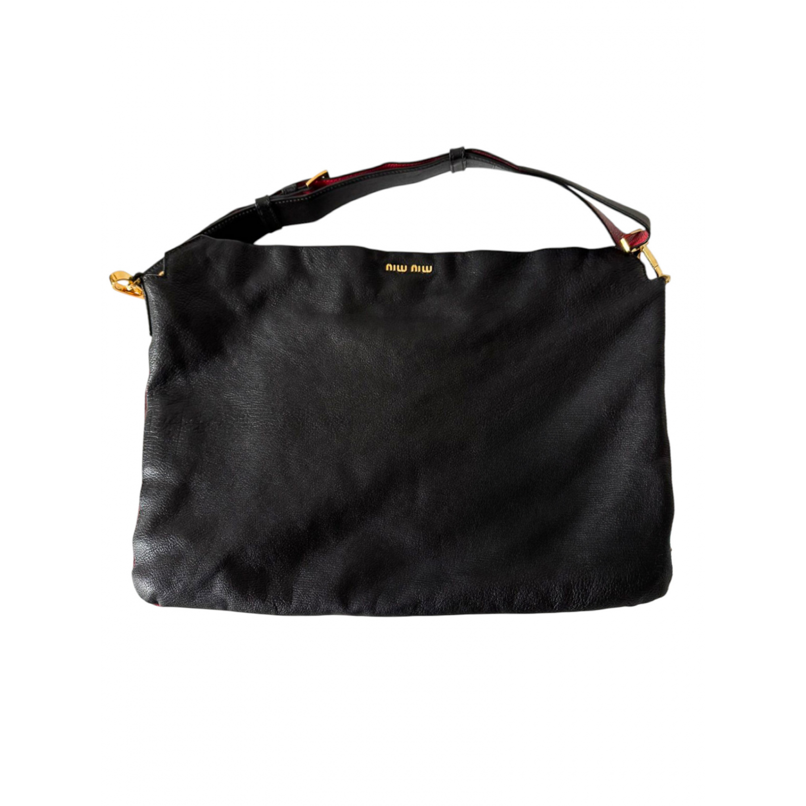 MIU MIU Cloud Madras Bi-Colore Leather Shoulder Bag - Dwukolorowa Skórzana Torebka