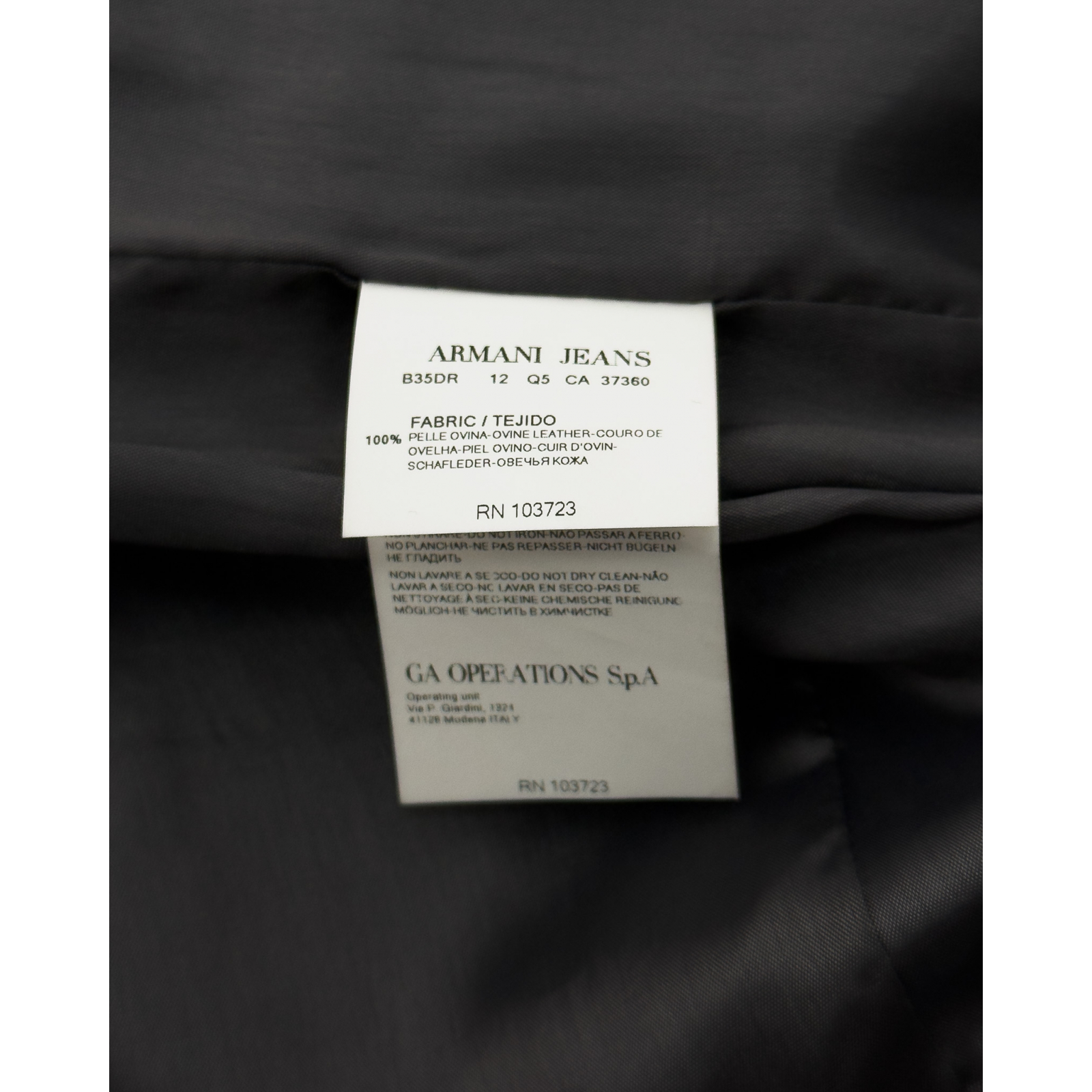 Kurtka skórzana Rihanna for Armani Jeans