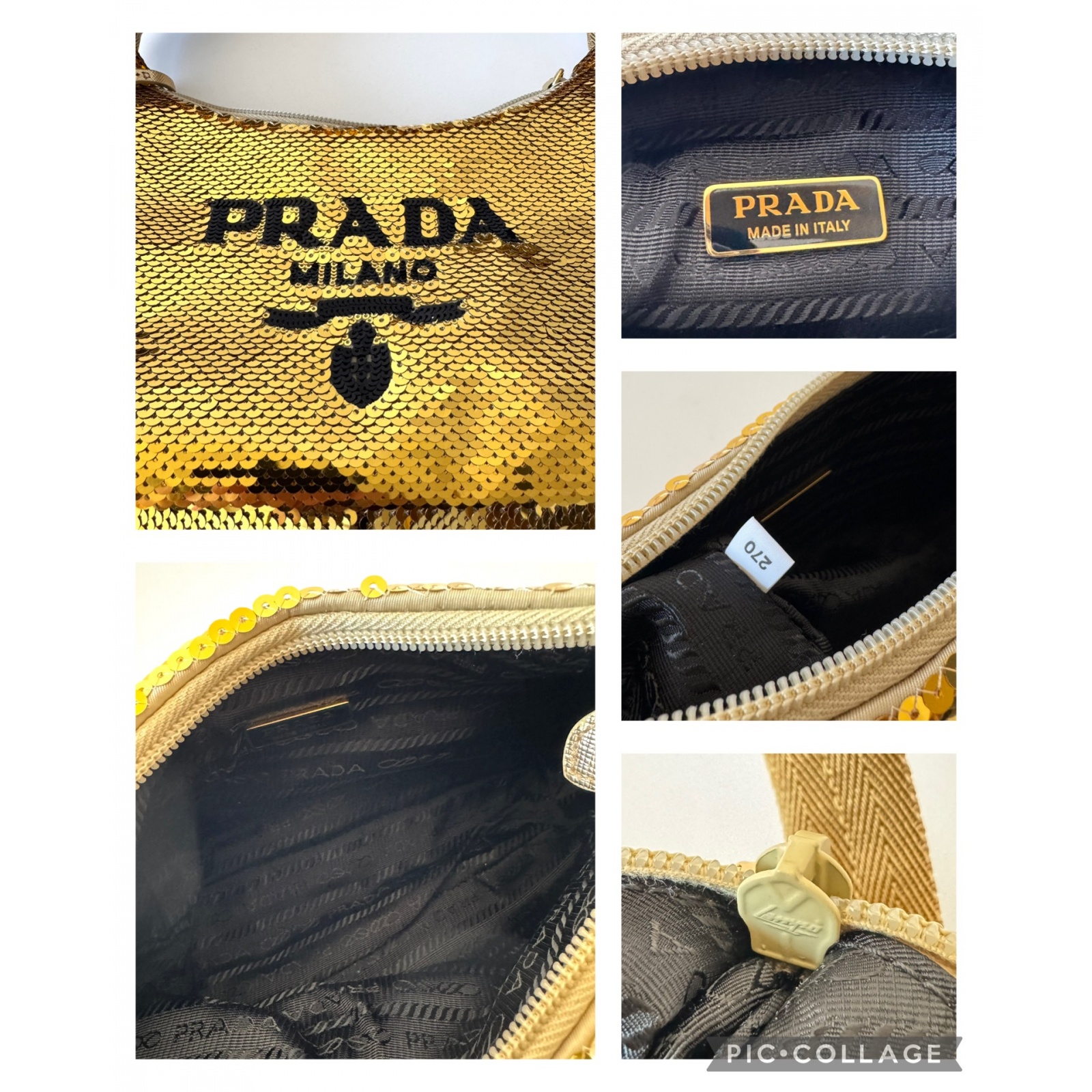 PRADA Re-Edition 2000 Mini Sequined Bag - torebka