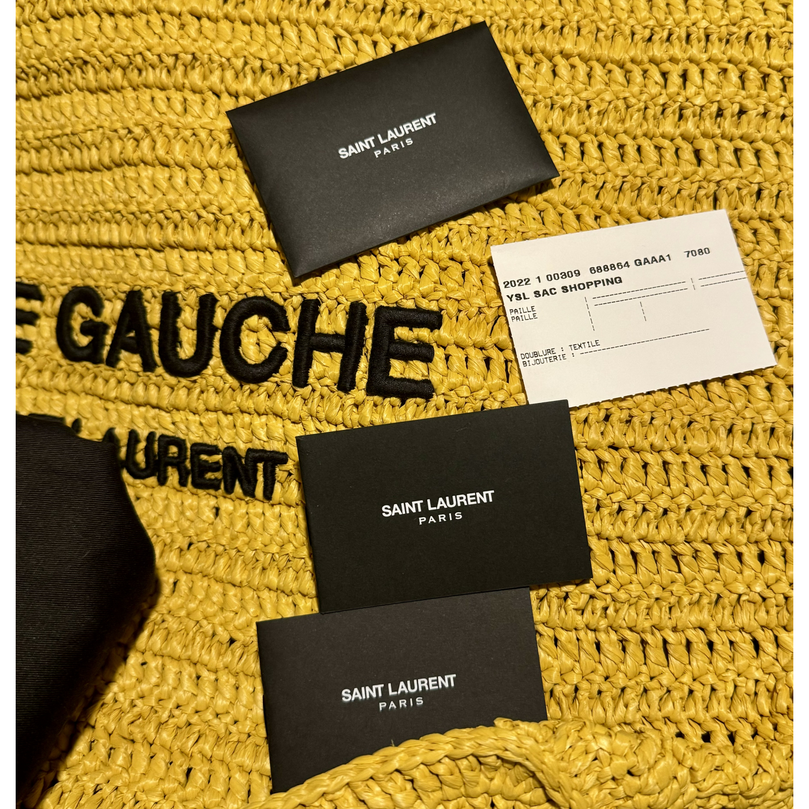 Saint Laurent - rive gauche raffia bag