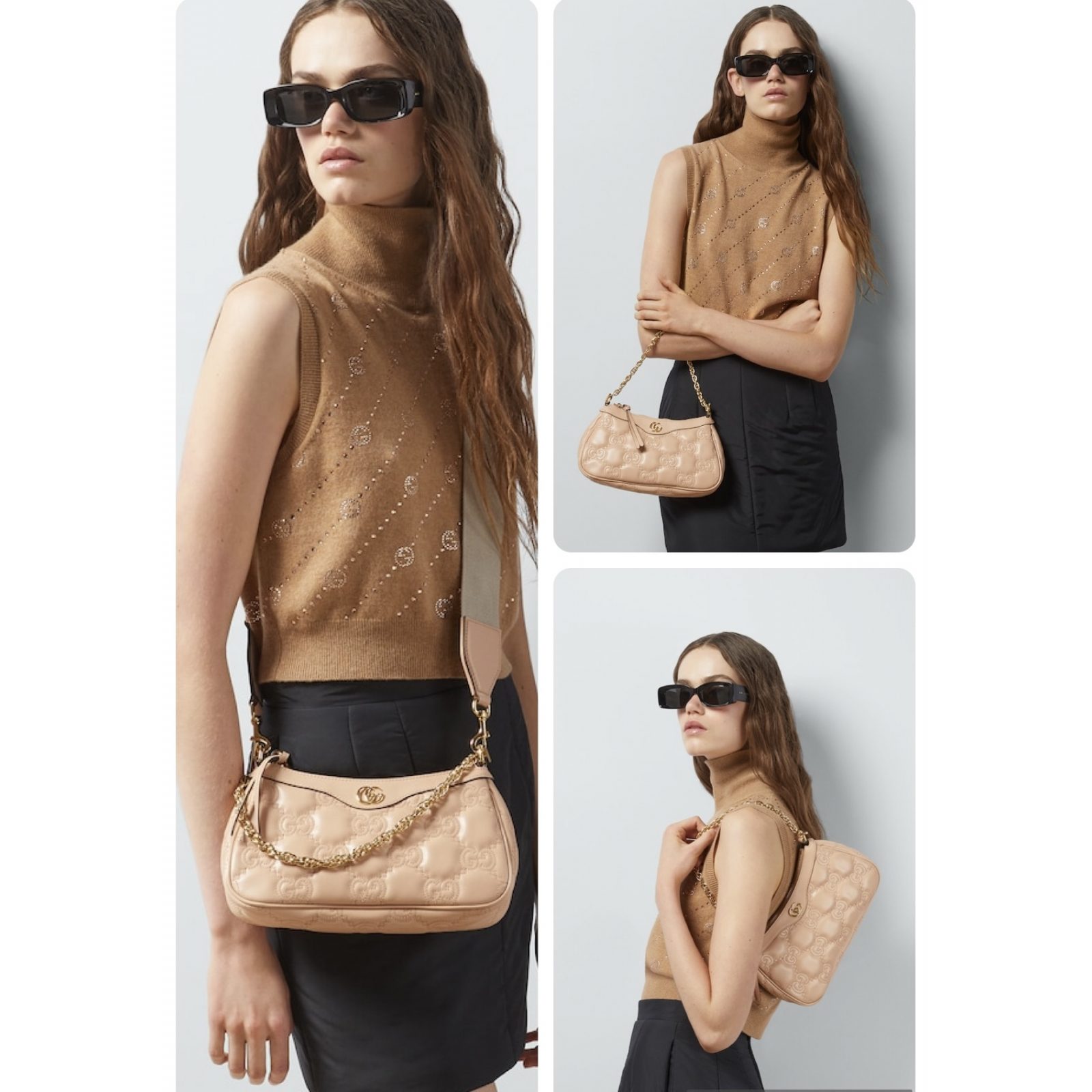 GUCCI GG Matelassé Handbag with Strap Torebka