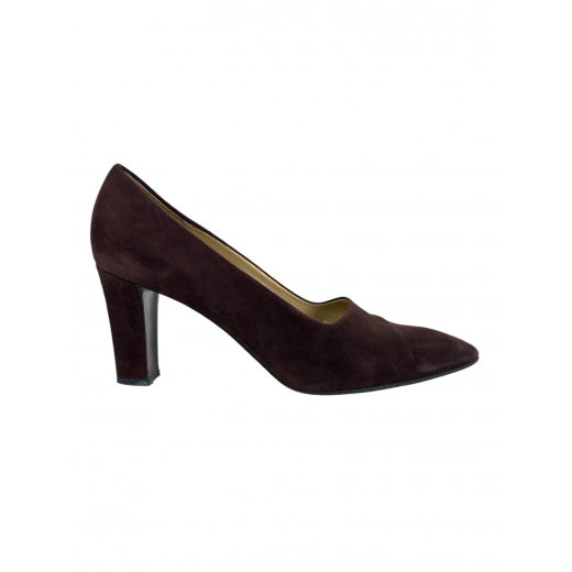 Zamszowe buty na obcasie Yves Saint Laurent