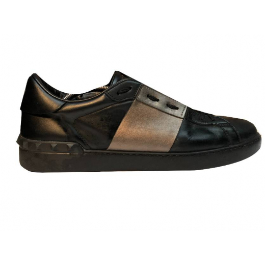 Valentino Garavani Open Striped Leather Sneakers