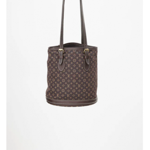 Torebka Louis Vuitton Brown Ebene Monogram Mini Lin Canvas Petit Bucket