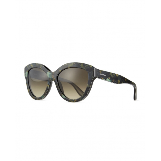 VALENTINO CAMOUFLAGE BUTTERFLY OVERSIZED SUNGLASSES Okulary przeciwsłoneczne