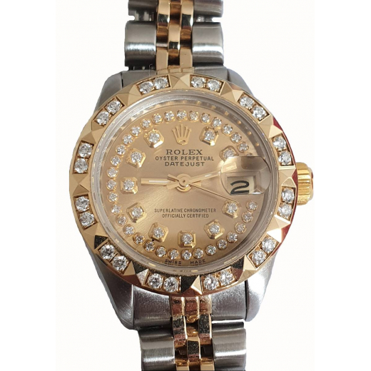 Rolex Lady Datejust 2 Dial-Pyramid Diamond Bezel