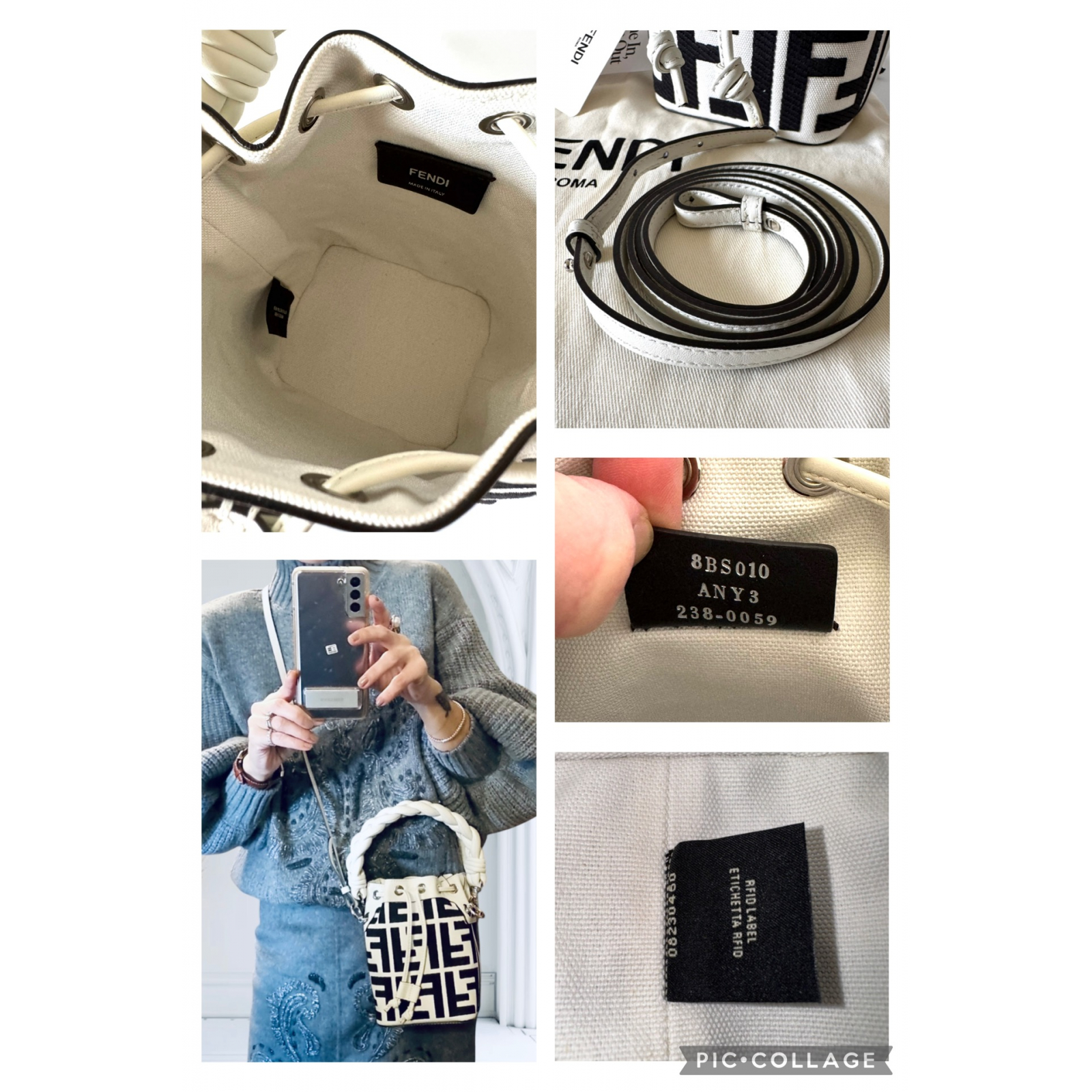FENDI Mon Tresor Mini Bucket Bag - torebka worek