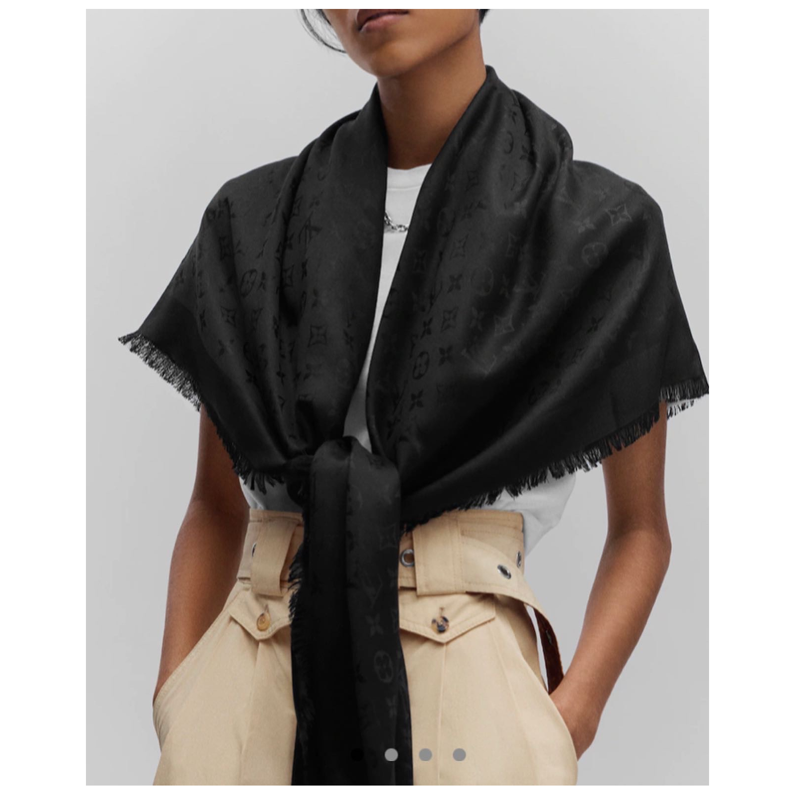 Jedwabno-wełniana chusta